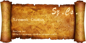 Szemes Csaba névjegykártya